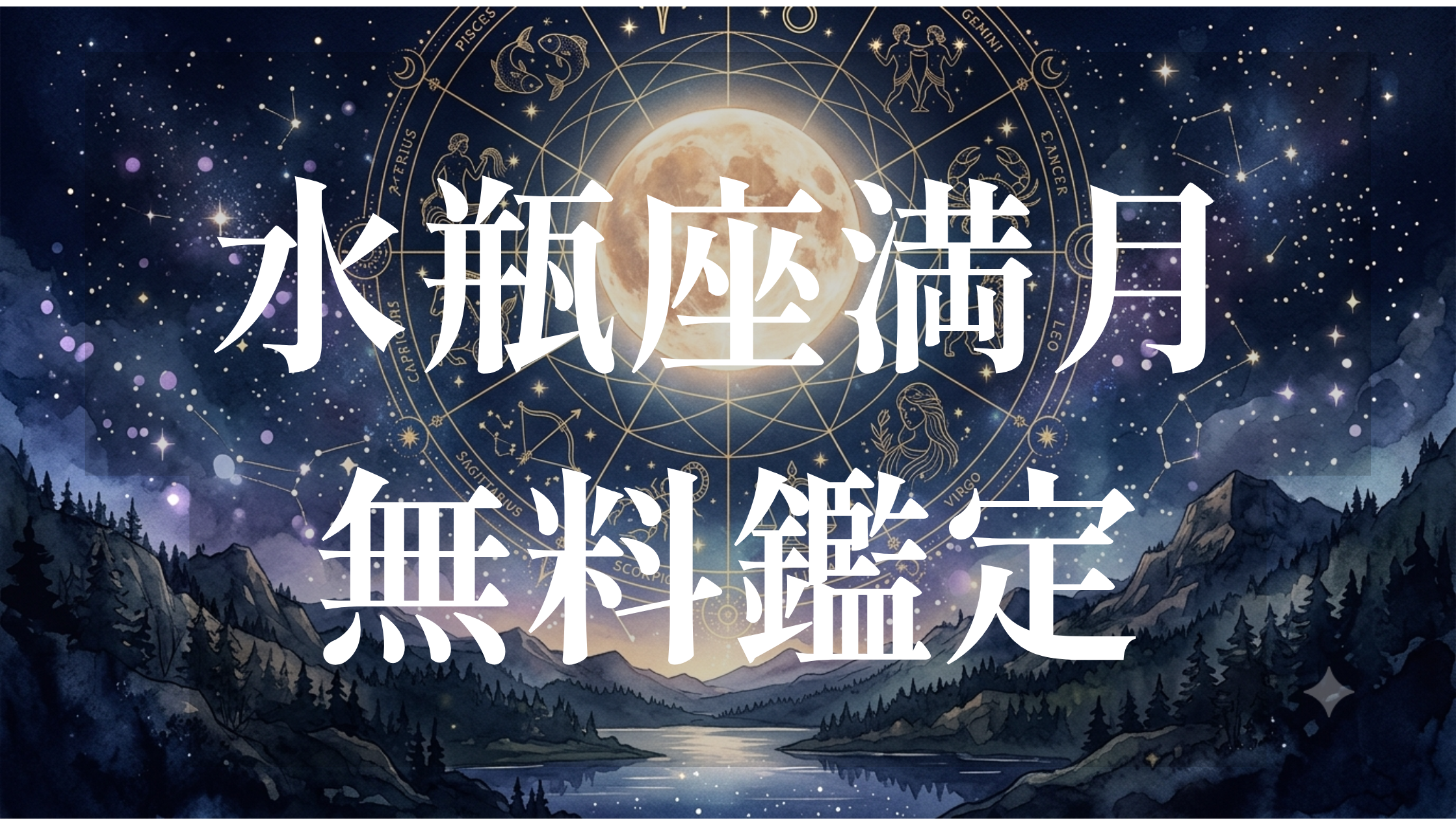 【2026年7月29日 水瓶座満月】12星座別・かんたんメッセージ