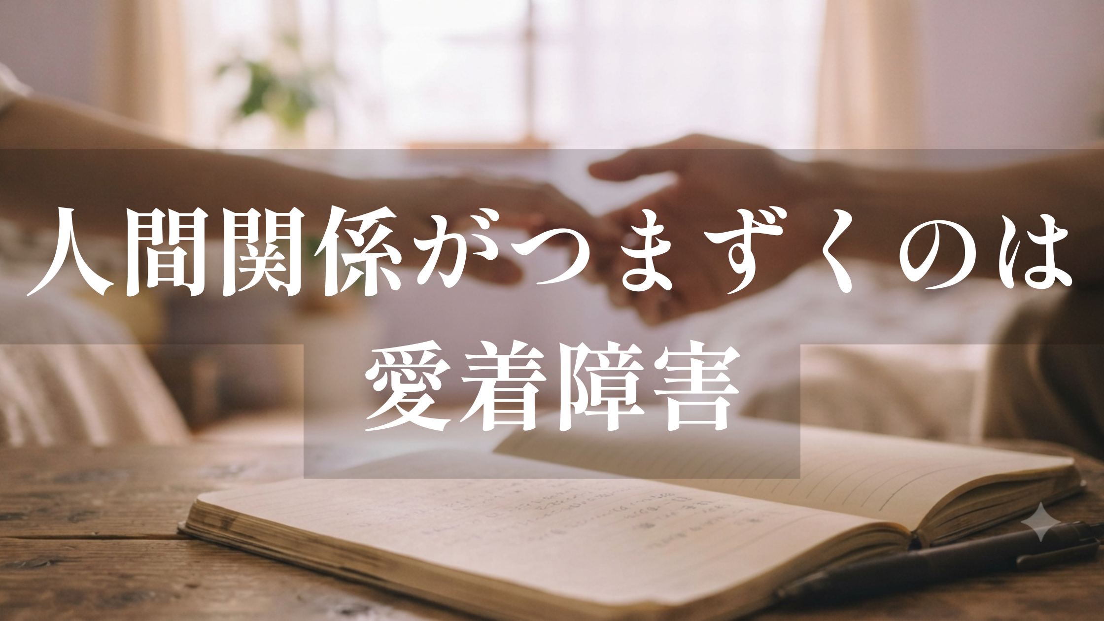 人間関係がいつも同じところでつまずく人へ。その正体は「愛着」かもしれない